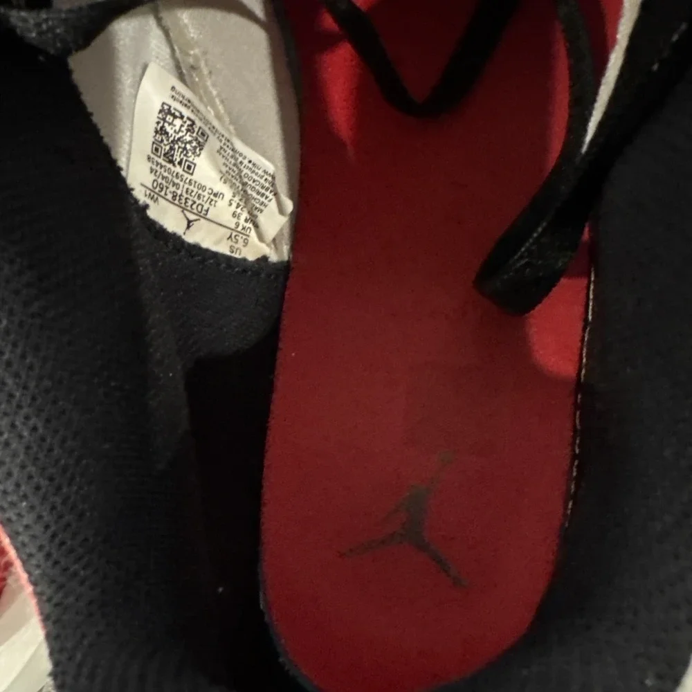 Jordan One Take 5 Shoes White GYM RED SNEAKERS Size 6.5Y Used Condition - Picture 6 of 11